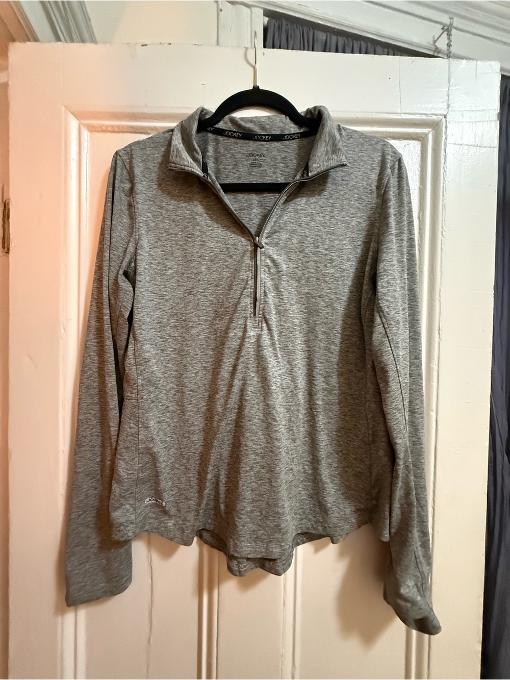 Jockey Women's Light Heather Gray Quarter-Zip Pullover